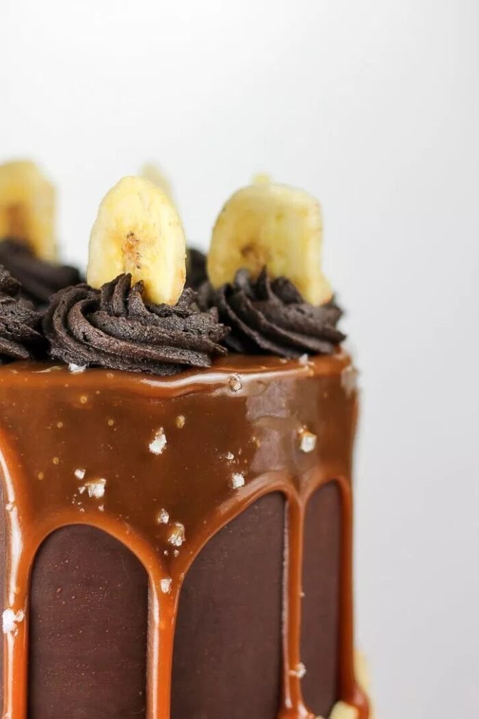 Salted Caramel Chocolate Toffee Cake